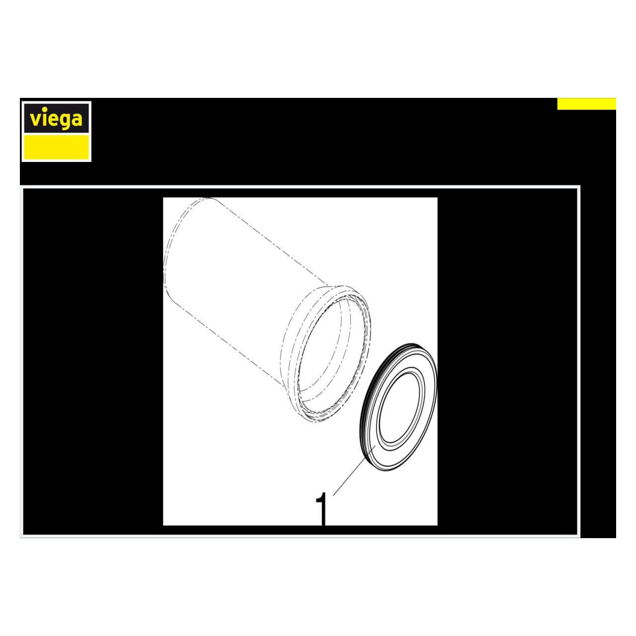 Viega WC-Anschlussstutzen 3815 DN 100 x 250 mm Kunststoff Weiß (101312)