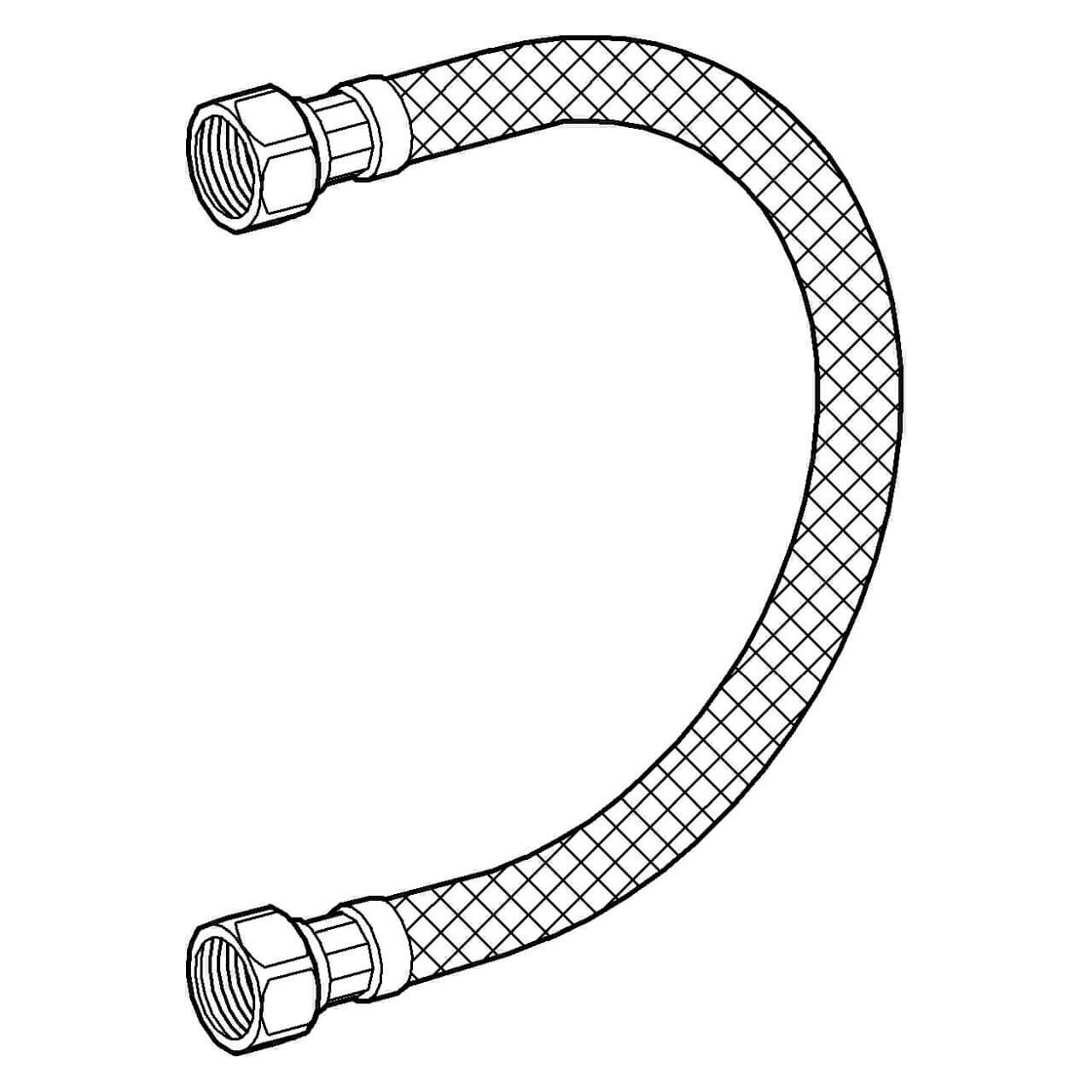 Grohe Spülkasten-Panzerschlauch 190 mm (43349000)