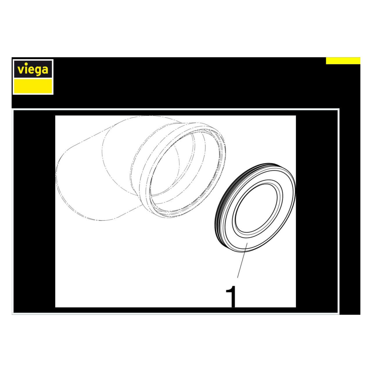 Viega WC-Anschlussbogen 3812 45° DN 100 Kunststoff Weiß (101718)