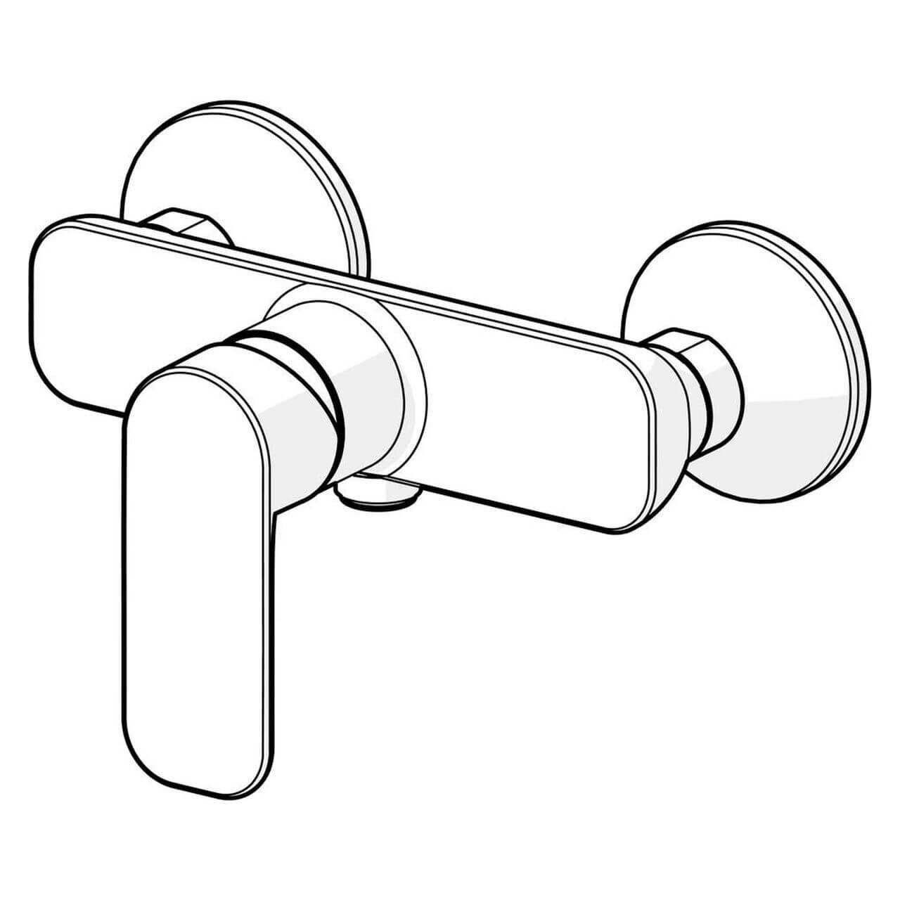 Hansa Brausemischer Hansabasic Wandmontage Chrom (55450103)