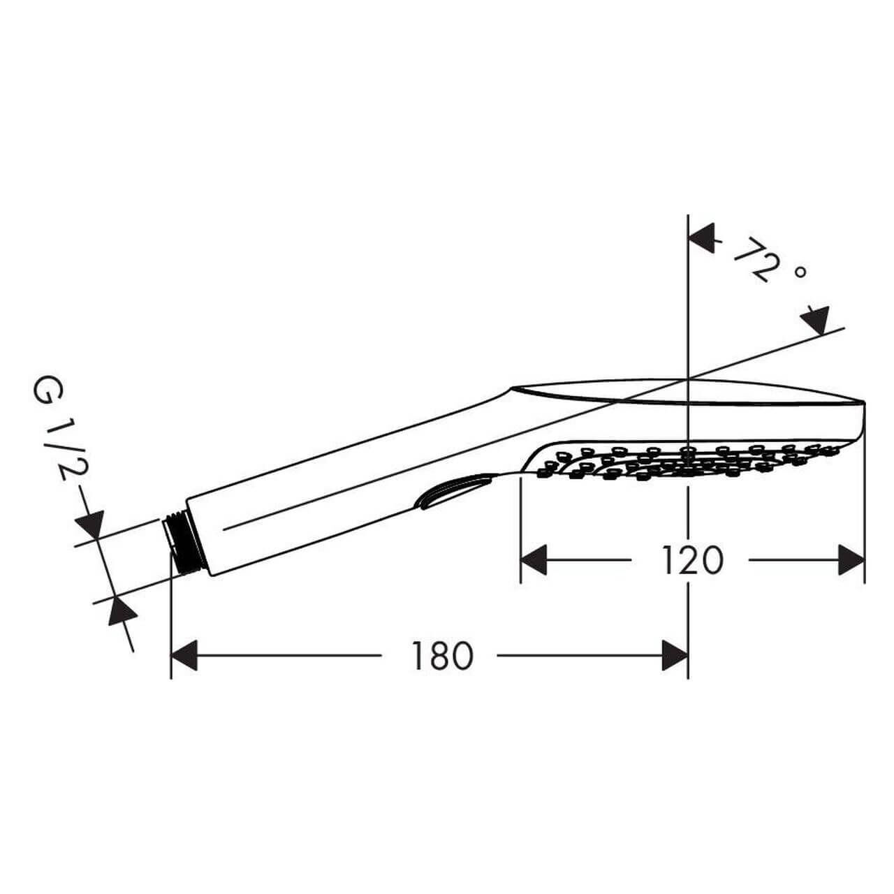 Hansgrohe Handbrause Raindance Weiß/Chrom 120 mm (26520400)