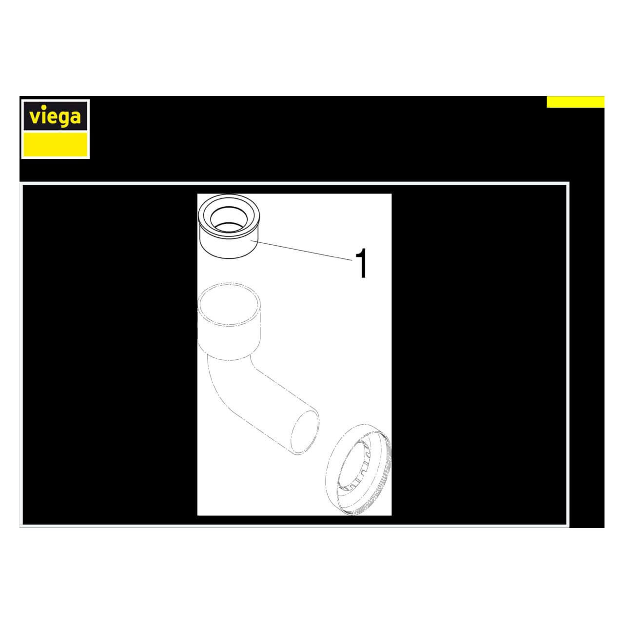 Viega Anschlussbogen 3228 DN 50 x 50 x 125 mm für Urinalbecken Weiß (108212)