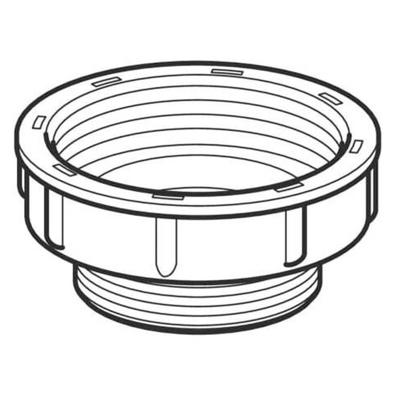 Geberit Reduzierring G2 x G1 1/2 mit Flachdichtung Weiß (213906111)