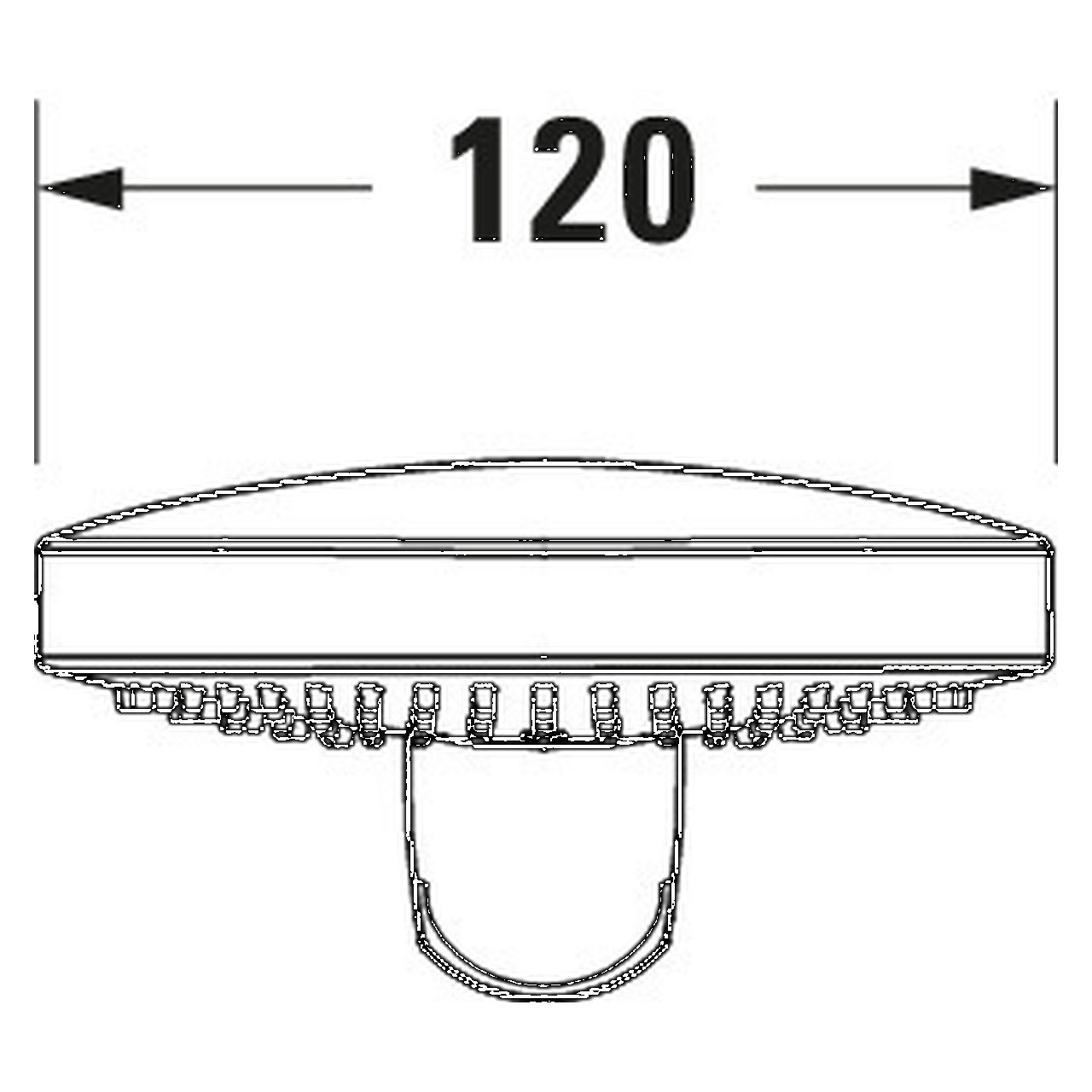 Duravit Handbrause 3jet Click 120 Chrom/Weiß 240 mm (UV0650017010)