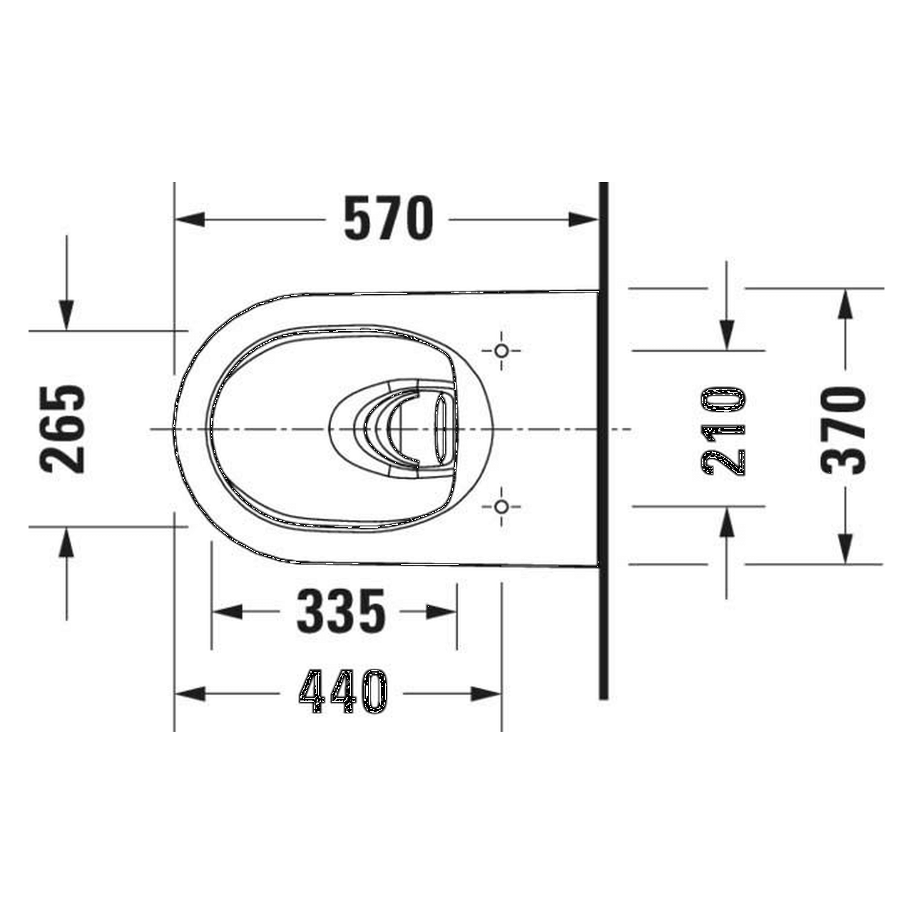 Duravit Wand-Tiefspül-WC Set Me by Starck HygieneFlush Rimless mit WC-Sitz Weiß (45790920A1)