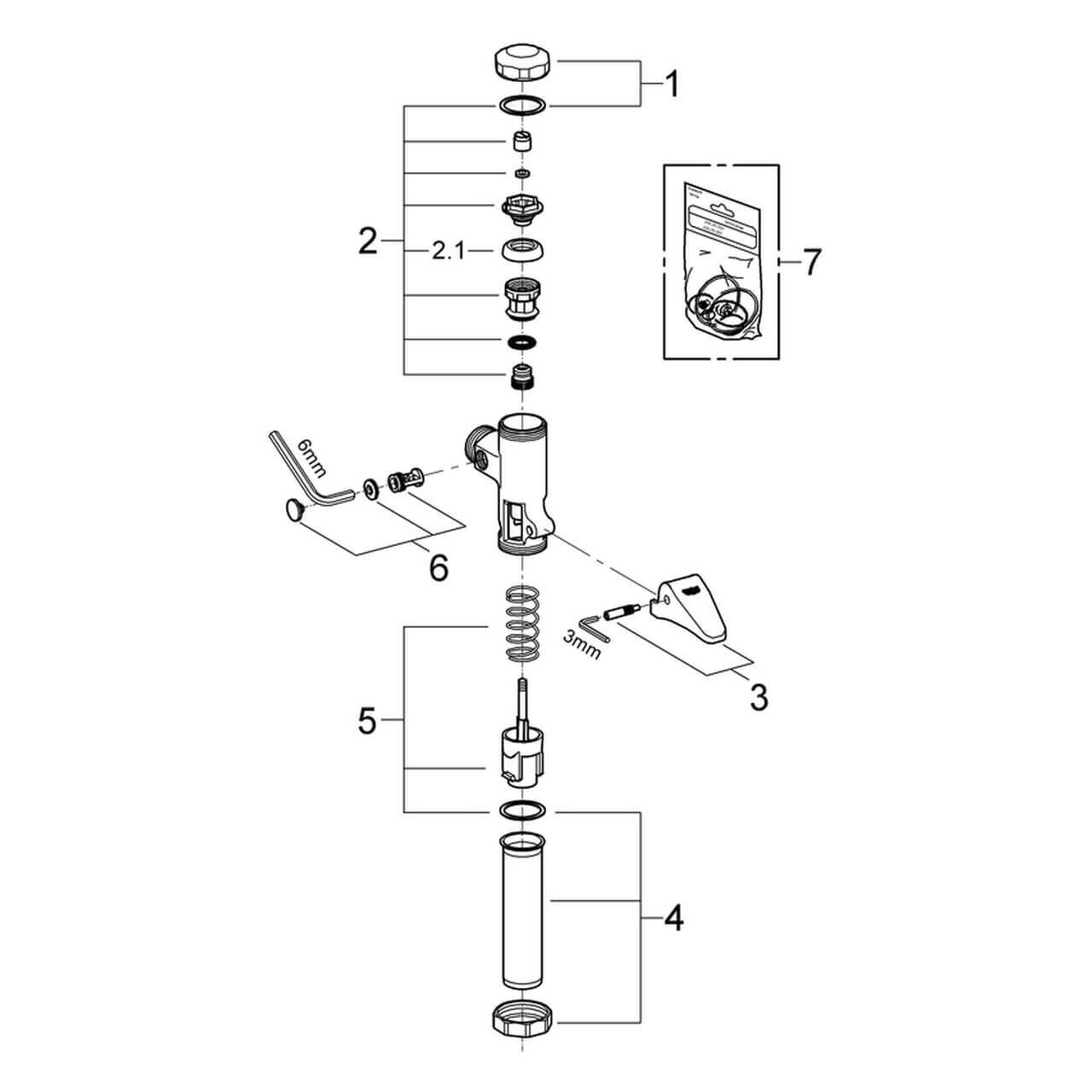 Grohe DAL-Automatik-WC-Spüler 3/4" ohne Vorabsperrung Chrom (37139000)