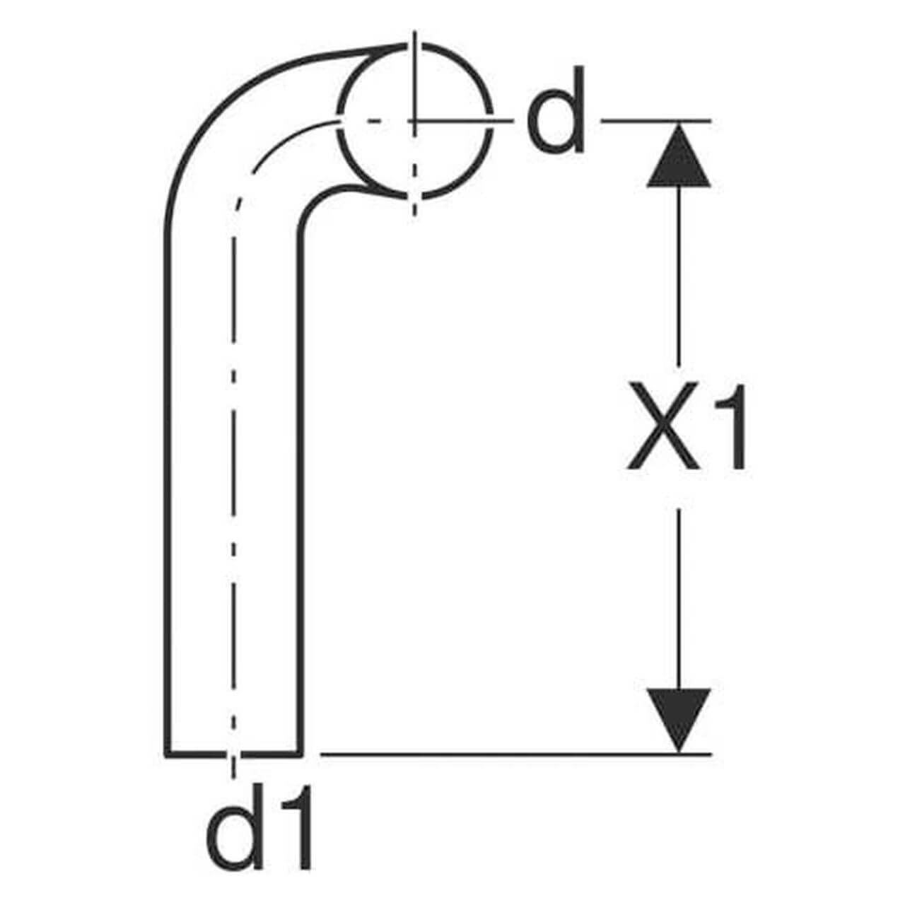 Geberit Spülbogen 90° gekröpft Weiß Ø50 mm (118121111)