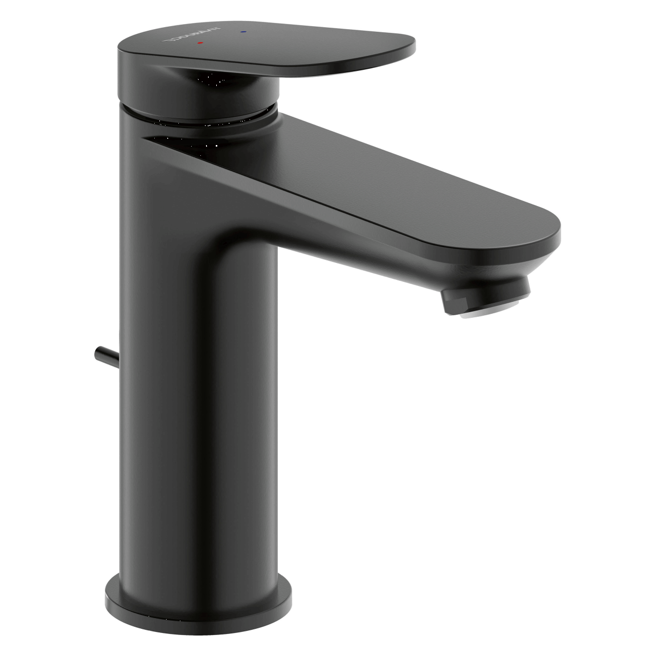 Duravit Waschtischarmatur M Wave Schwarz matt 122 mm mit Zugstangen-Ablaufgarnitur (WA1020001046)