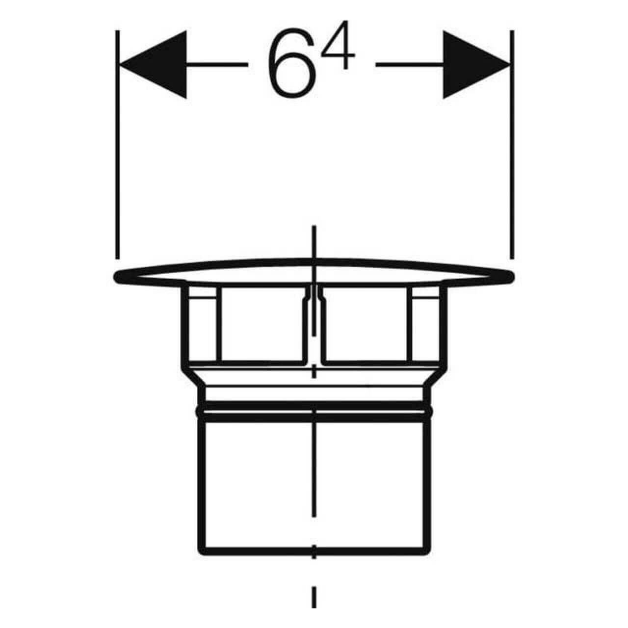 Geberit Ventilabdeckung mit Überlauf Hochglanz-Chrom mit Haarsieb (241993211)