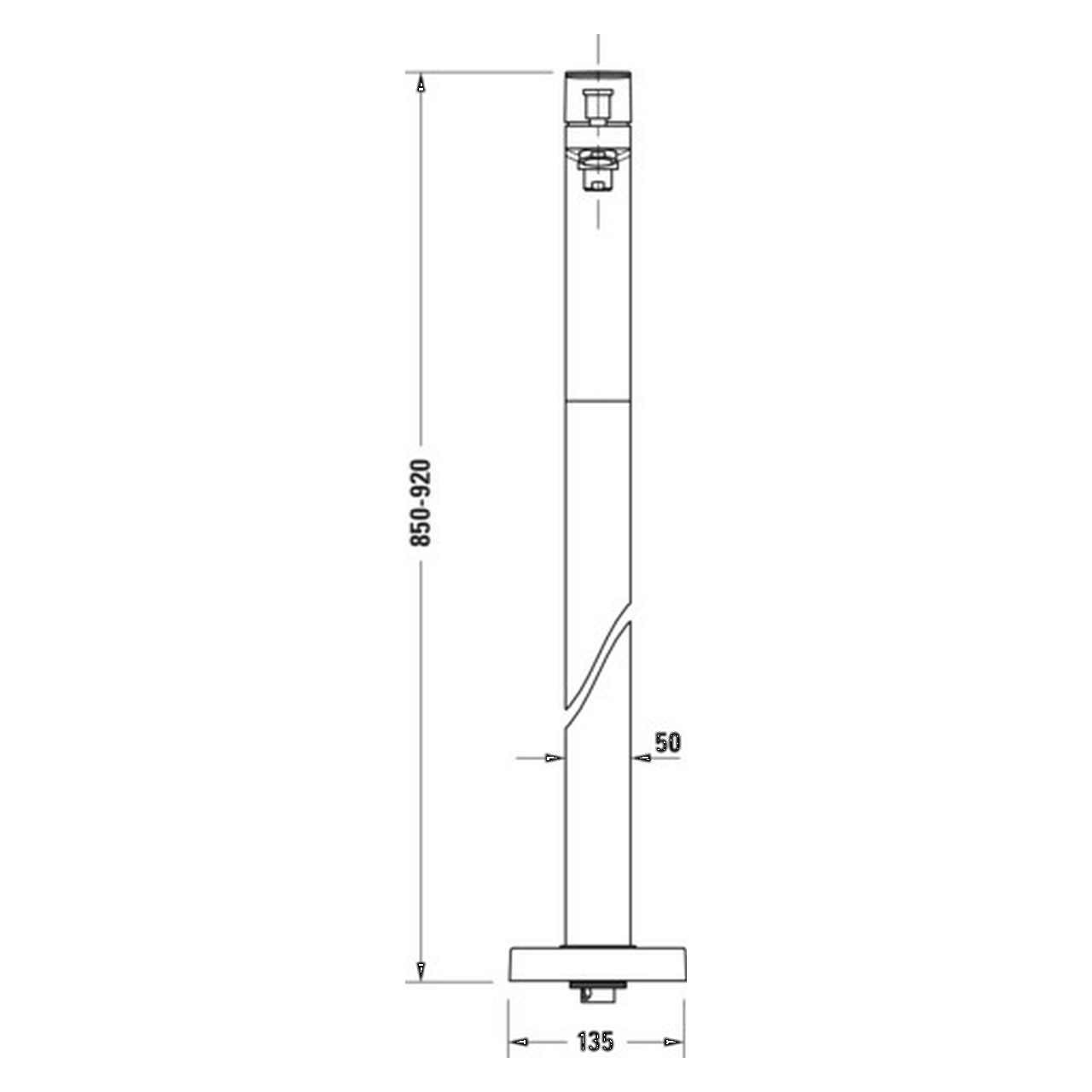 Duravit Badewannenarmatur Manhattan Bodenstehend Chrom 232 mm (MH5250000010)