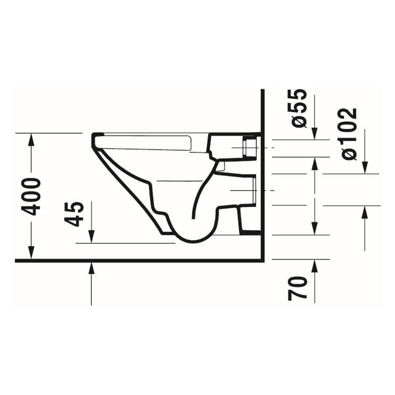 Duravit Wand-WC-Tiefspül-Set DuraStyle Rimless Weiß (45510900A1)