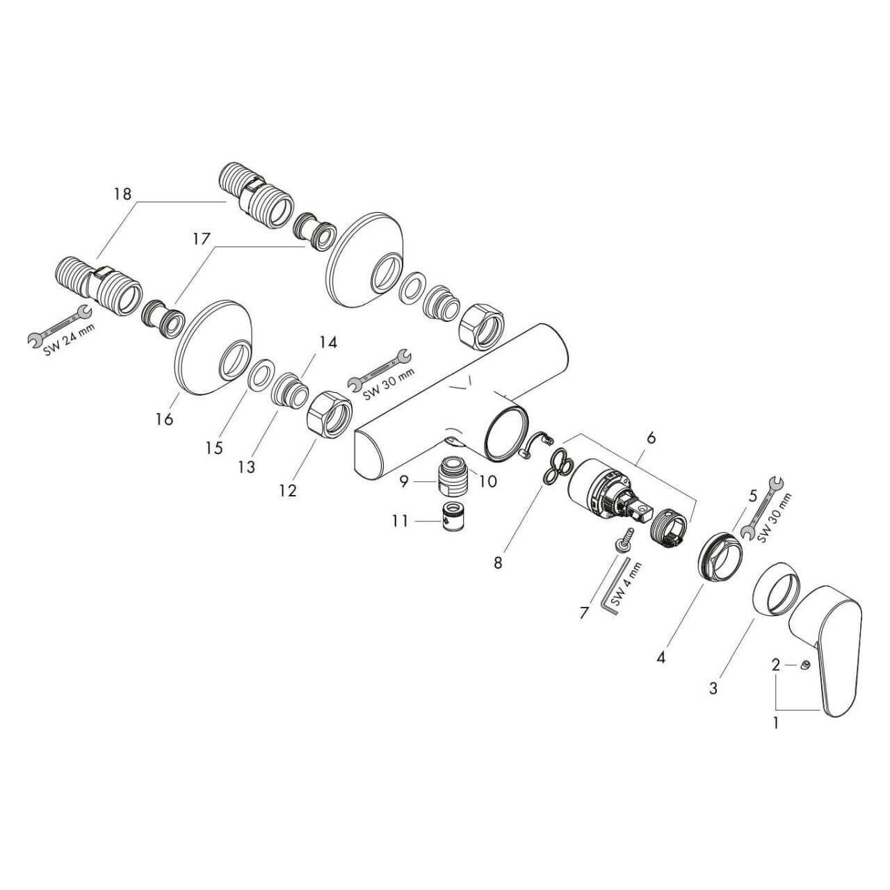 Hansgrohe Brausearmatur Focus Chrom (31960000)