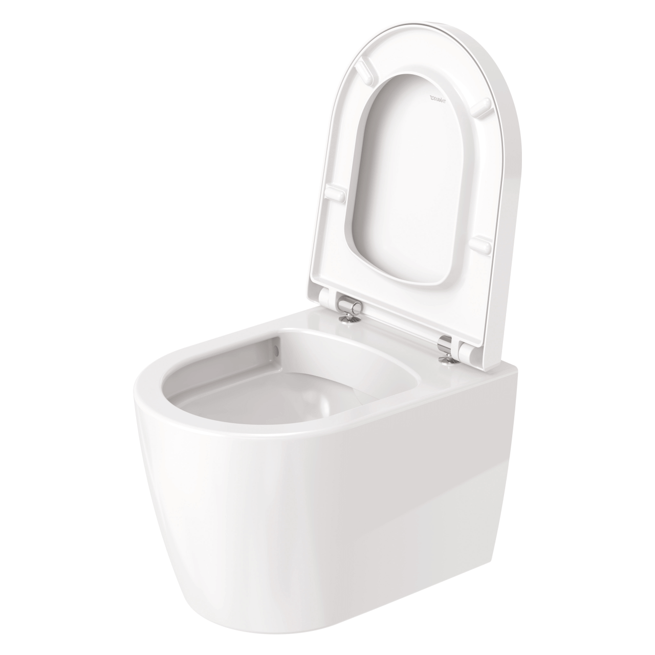 Duravit Wand-Tiefspül-WC Set Compact Me by Starck, 4,5 l, Rimless, mit WC-Sitz, weiß