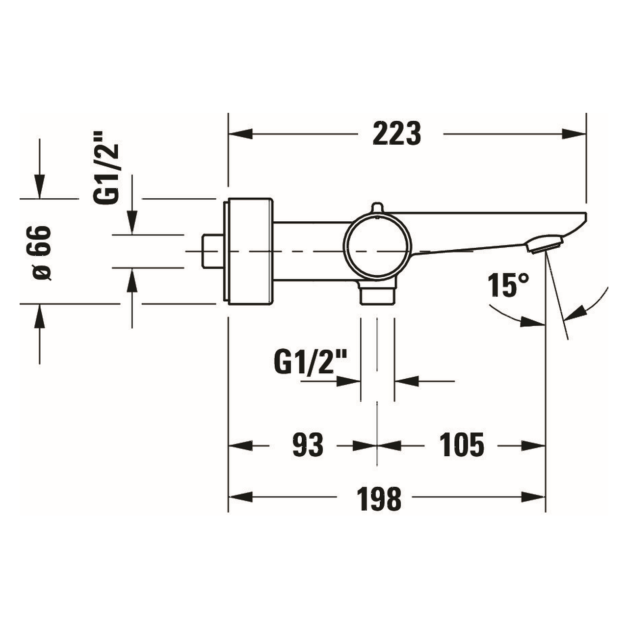 Duravit Badewannenarmatur Wave AP Edelstahl gebürstet mit Umstellventil (WA5220000070)