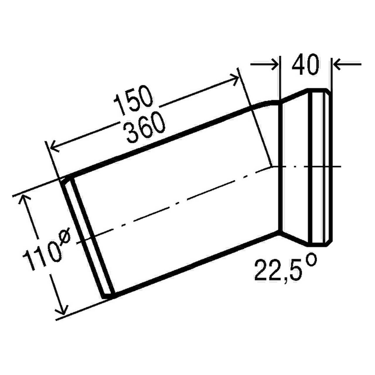 Viega WC-Anschlussbogen 3813 DN 100 x 150 mm 22,5° Kunststoff Weiß (101855)