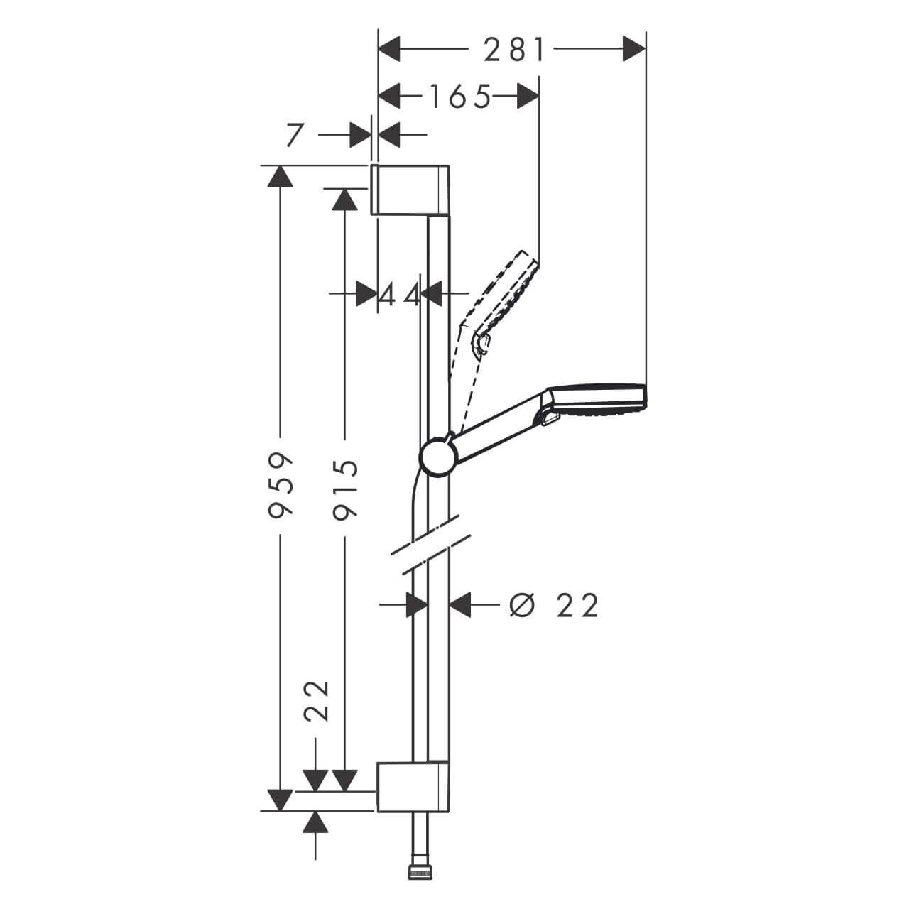 Hansgrohe Brausegarnitur Crometta Vario Chrom (26536400)