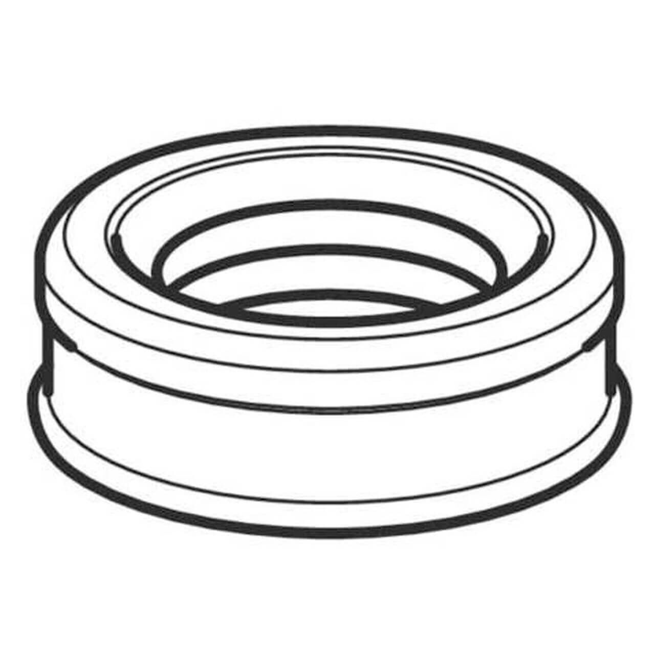 Geberit Gummidichtung 45–50 mm Ø62 mm EPDM Schwarz, für Urinal (358826001)