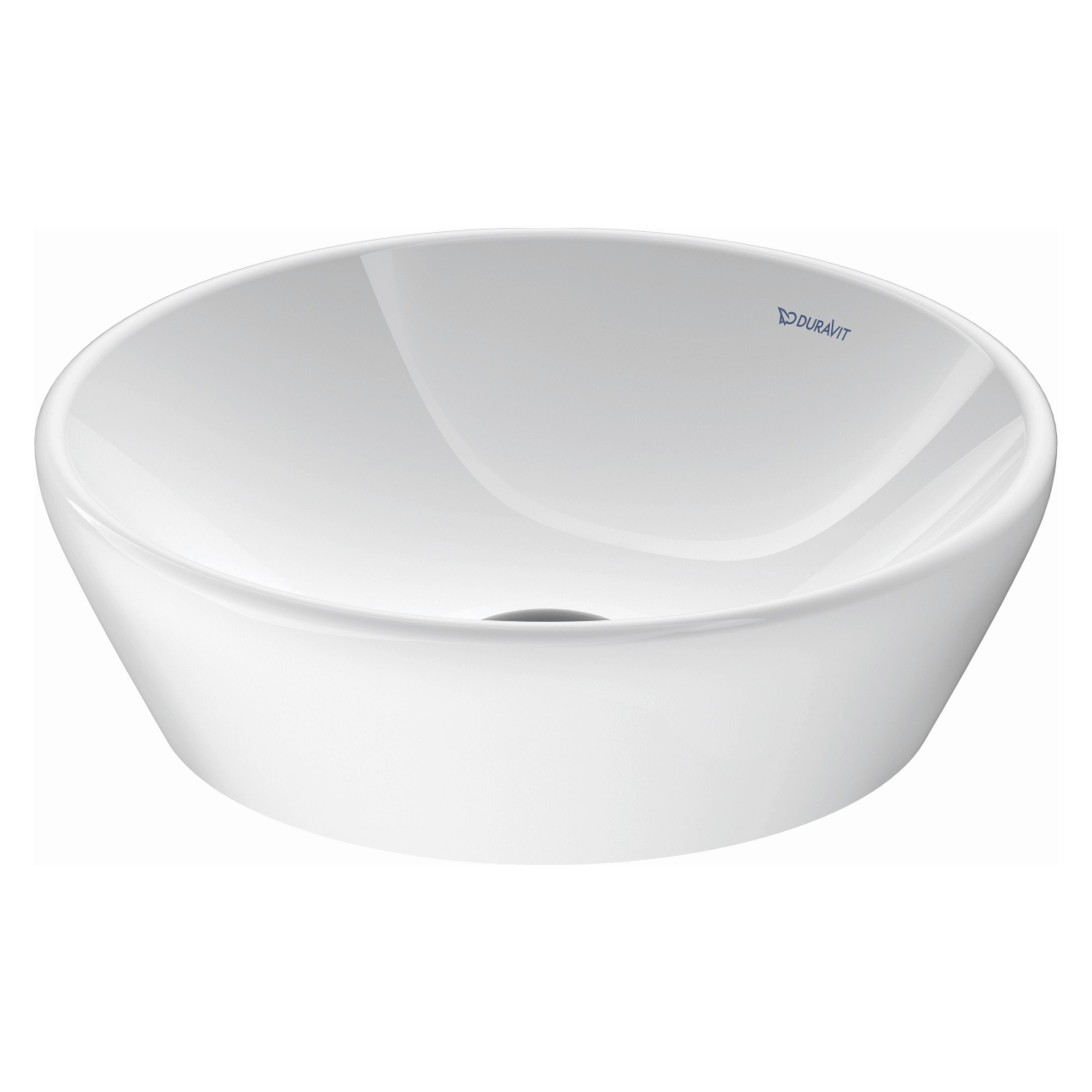 Duravit Aufsatz-Waschtisch D-Neo Ø 40 cm, ohne Hahnloch, Überlauf, weiß