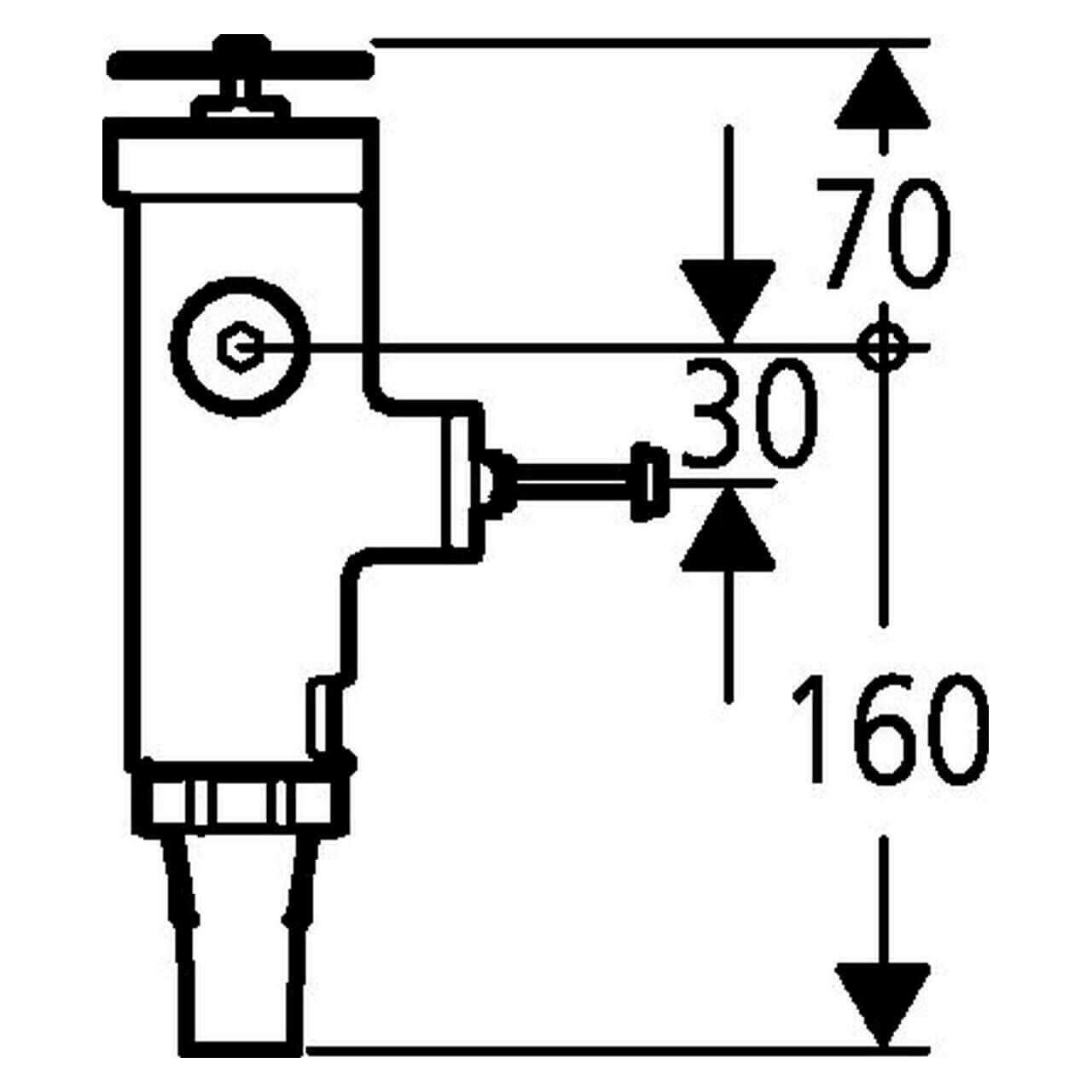 Grohe Austauscharmatur 3/4" Messing ohne Vorabsperrung für WC-Druckspüler (43996000)