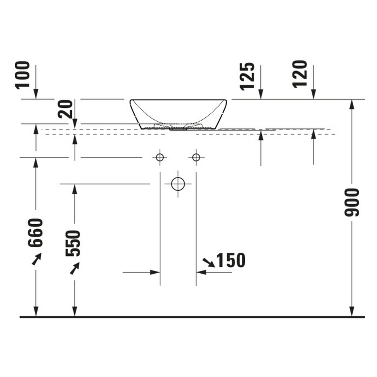 Duravit Aufsatzwaschtisch D-Neo Ø40 cm Weiß ohne Hahnloch mit Überlauf (2371400070)