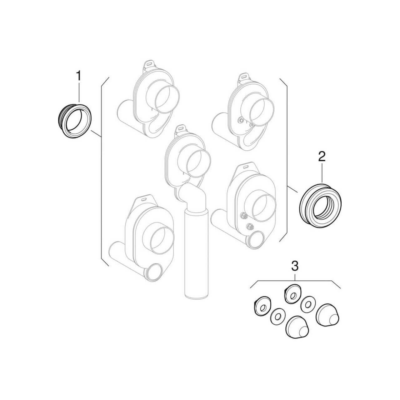 Geberit Urinalelement Duofix 112–130 cm Universell für Trockenbau (111616001)