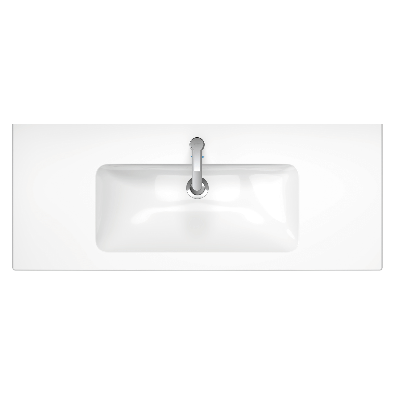Duravit Möbelwaschtisch Me by Starck 123 cm Weiß mit Hahnloch und Überlauf WonderGliss (23361200001)