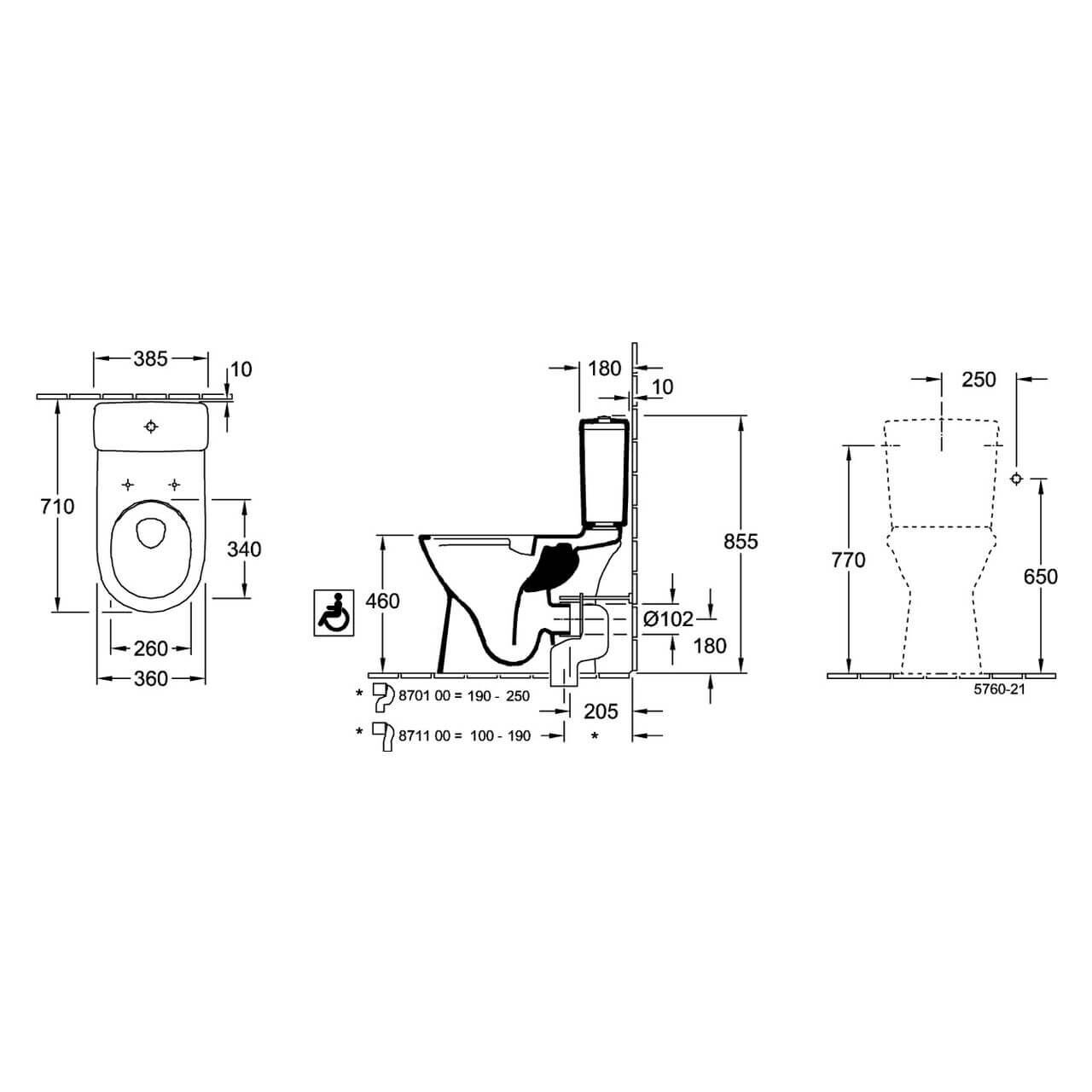 Villeroy & Boch Stand-Tiefspül-WC ViCare DirectFlush Weiß (4620R001)