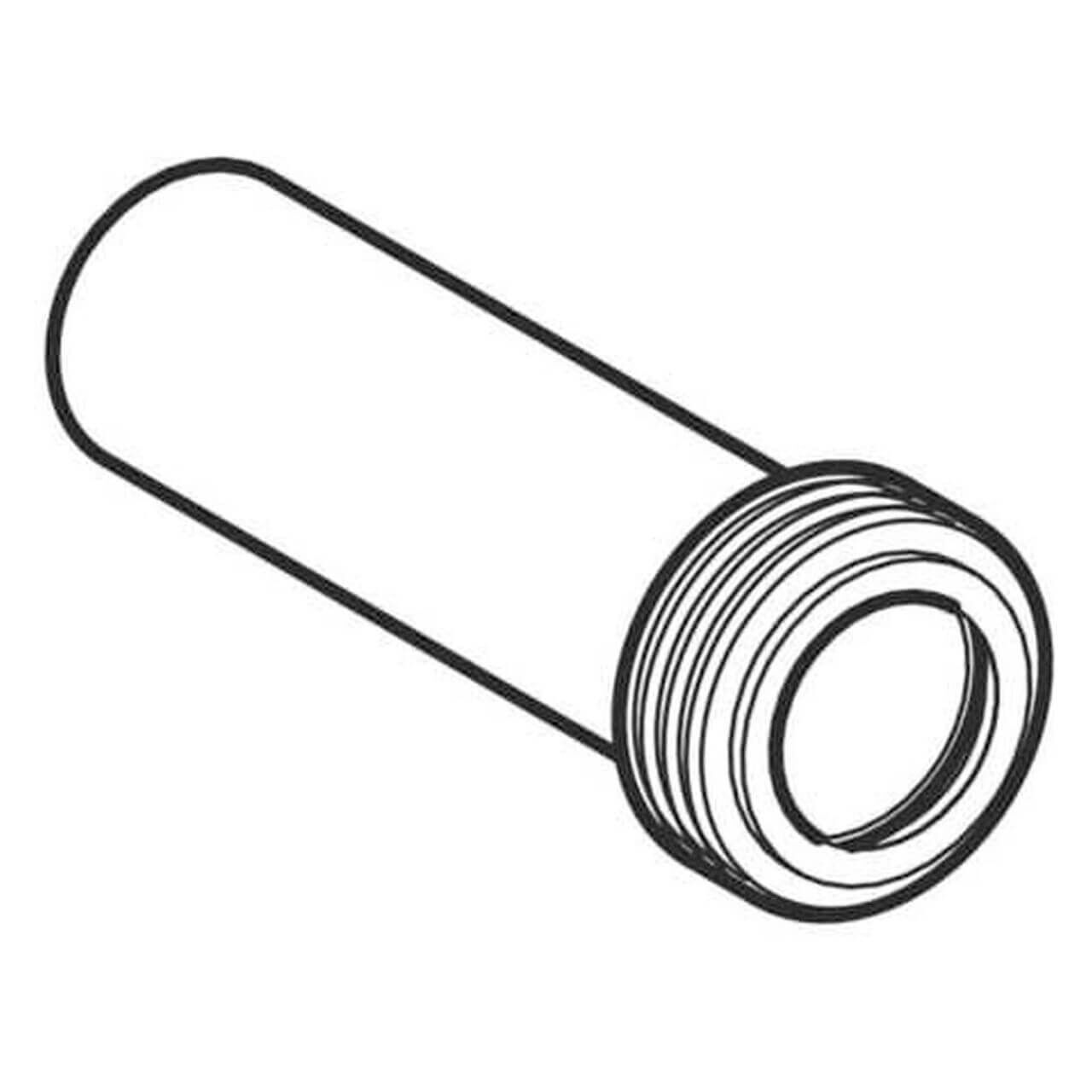 Geberit Spülbogenverlängerung 185 mm, 45 mm, mit EPDM-Manschette Schwarz (152434061)