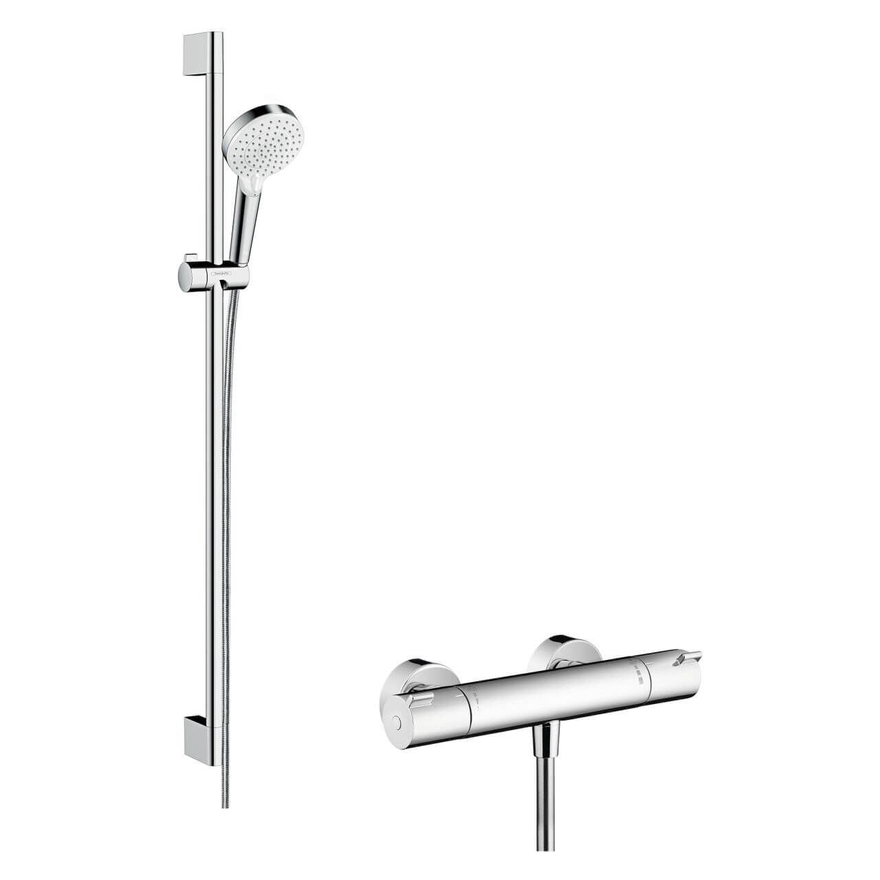 Hansgrohe Brausegarnitur Crometta mit Ecostat 1001 CL