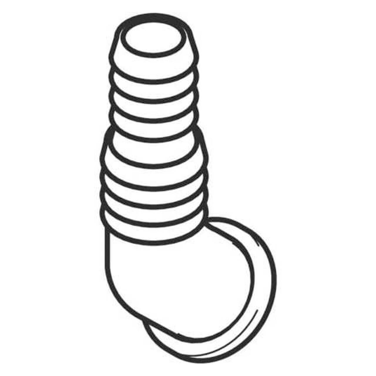 Geberit Winkelschlauchtülle für AP-Siphon Kunststoff Weiß (242691111)