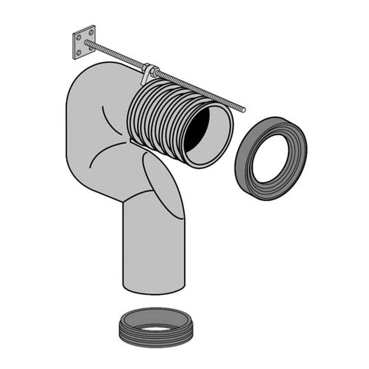 Villeroy & Boch Vario-Abflussbogen für senkrechten Ablauf (87010000)