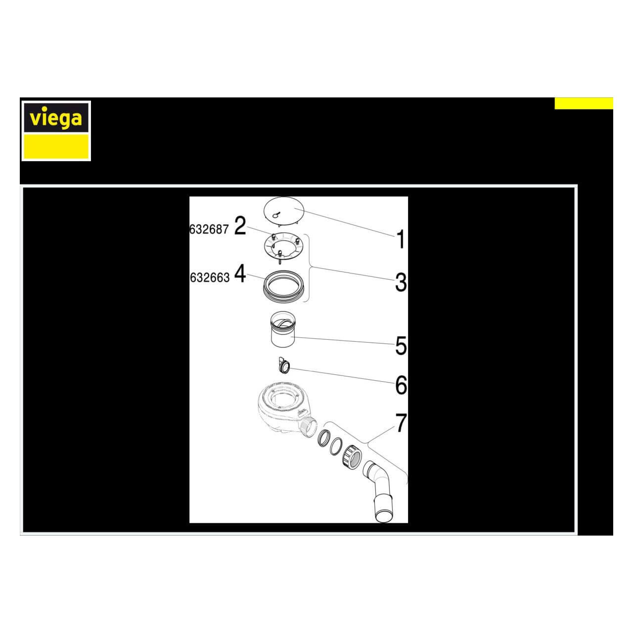 Viega Ablaufgarnitur Tempoplex 6961 Ø 115 mm verchromt Kunststoff (575601)