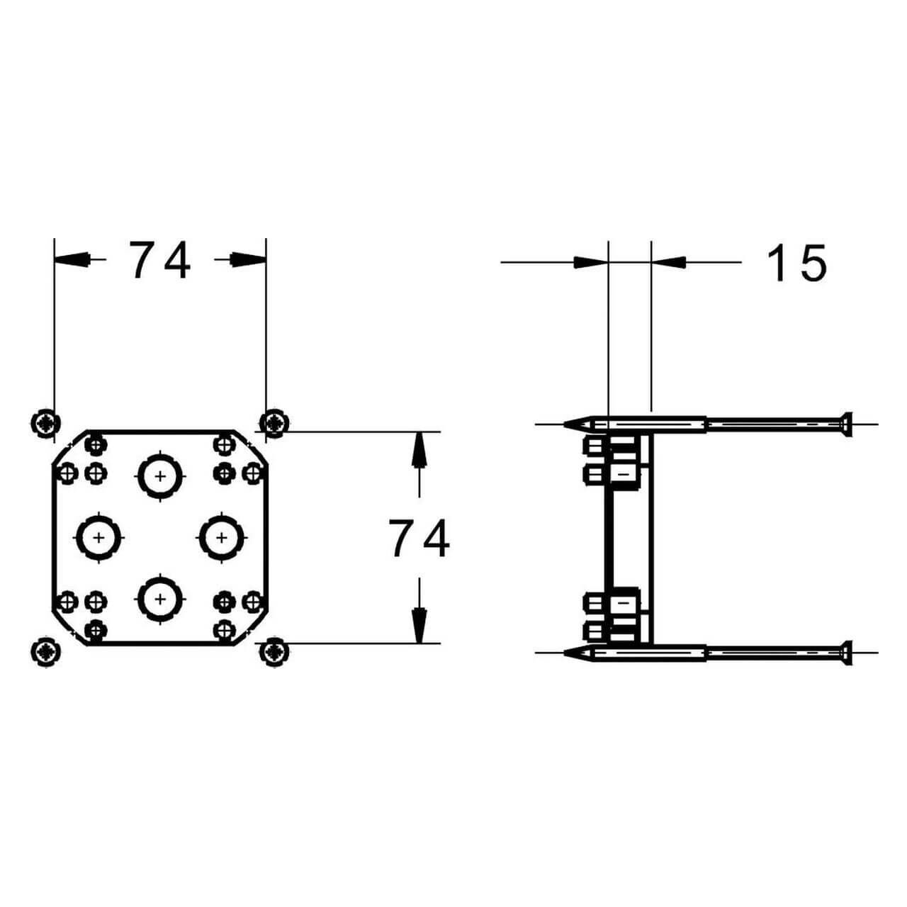 Hansa Bluebox Verlängerungssatz 15 mm für UP-System (59914182)