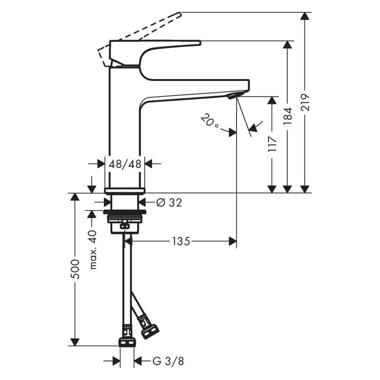 Hansgrohe Waschtischarmatur Metropol Chrom (32507000)