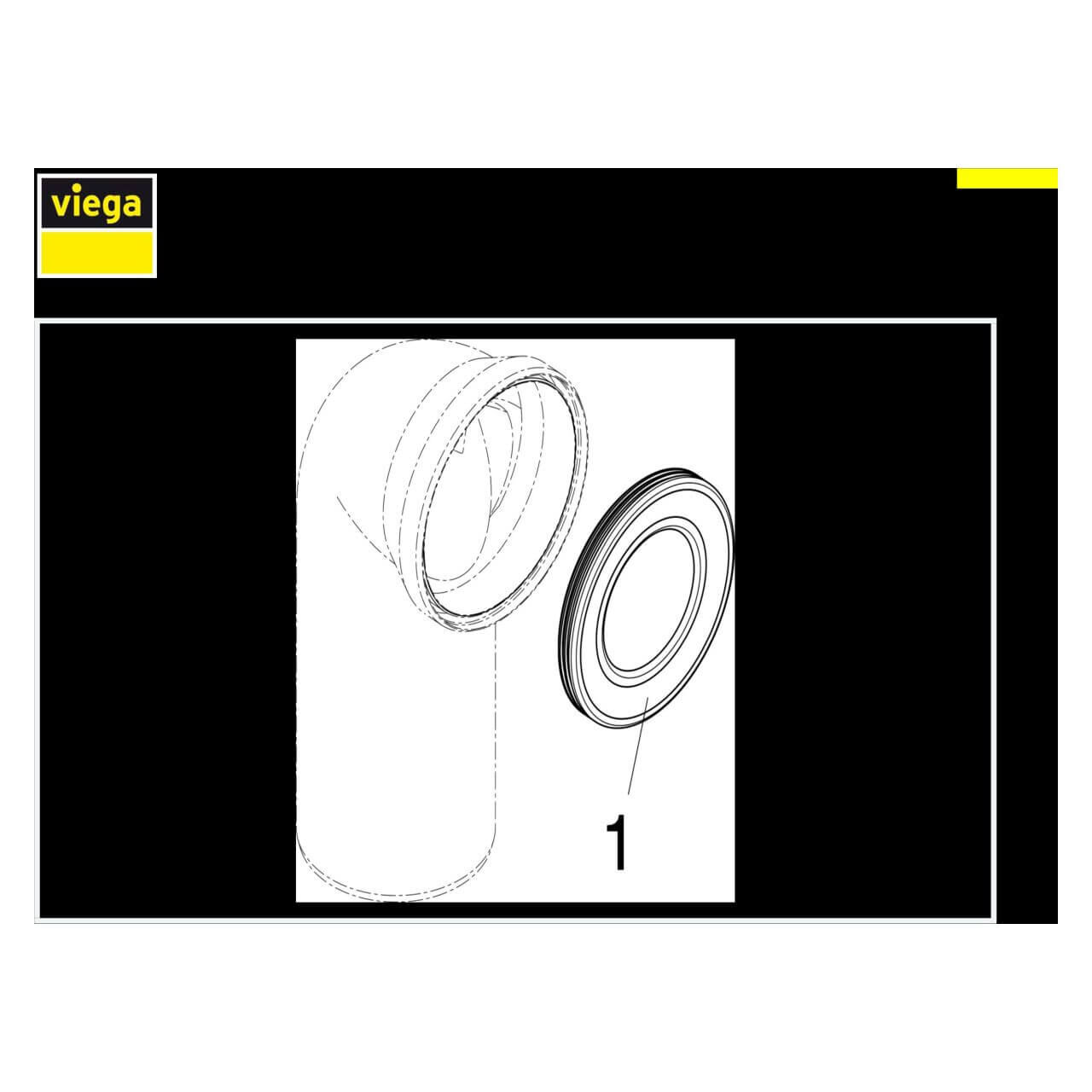 Viega WC-Anschlussbogen 3811 90° DN 100 Kunststoff Weiß (100551)