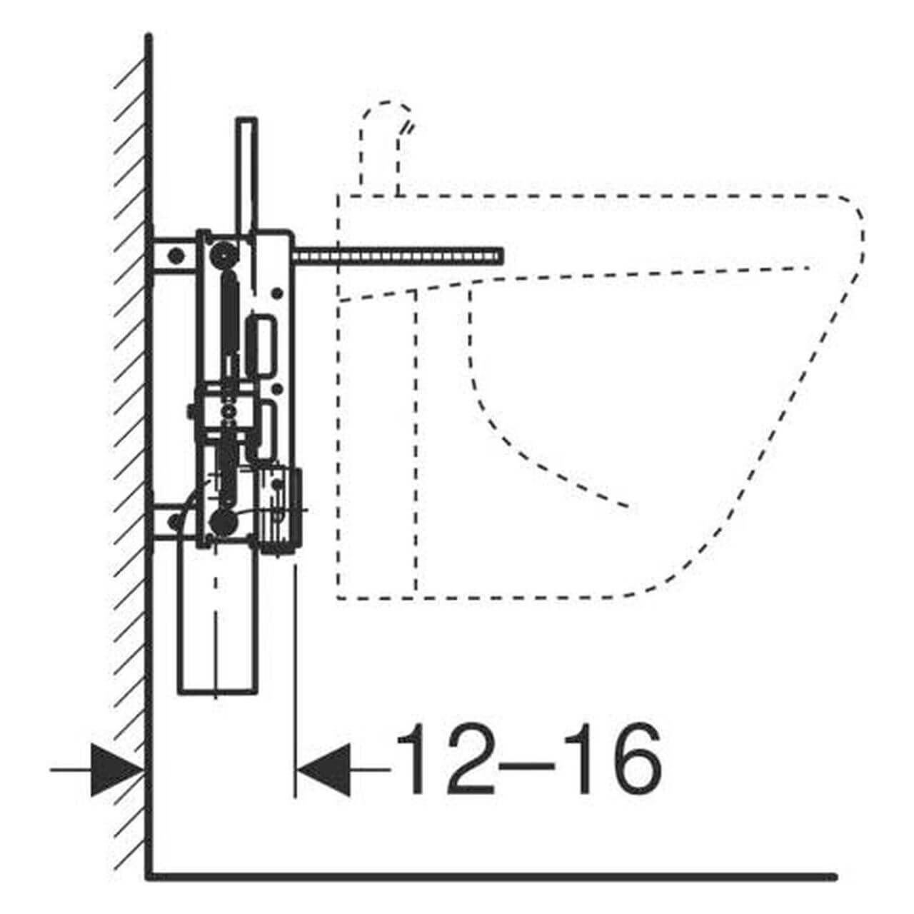 Geberit Bidet-Element Kombifix für Standarmatur (457530001)