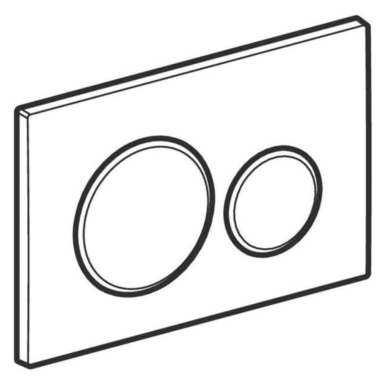 Geberit Betätigungsplatte Sigma 20 Edelstahl gebürstet, Ring poliert (115882SN1)