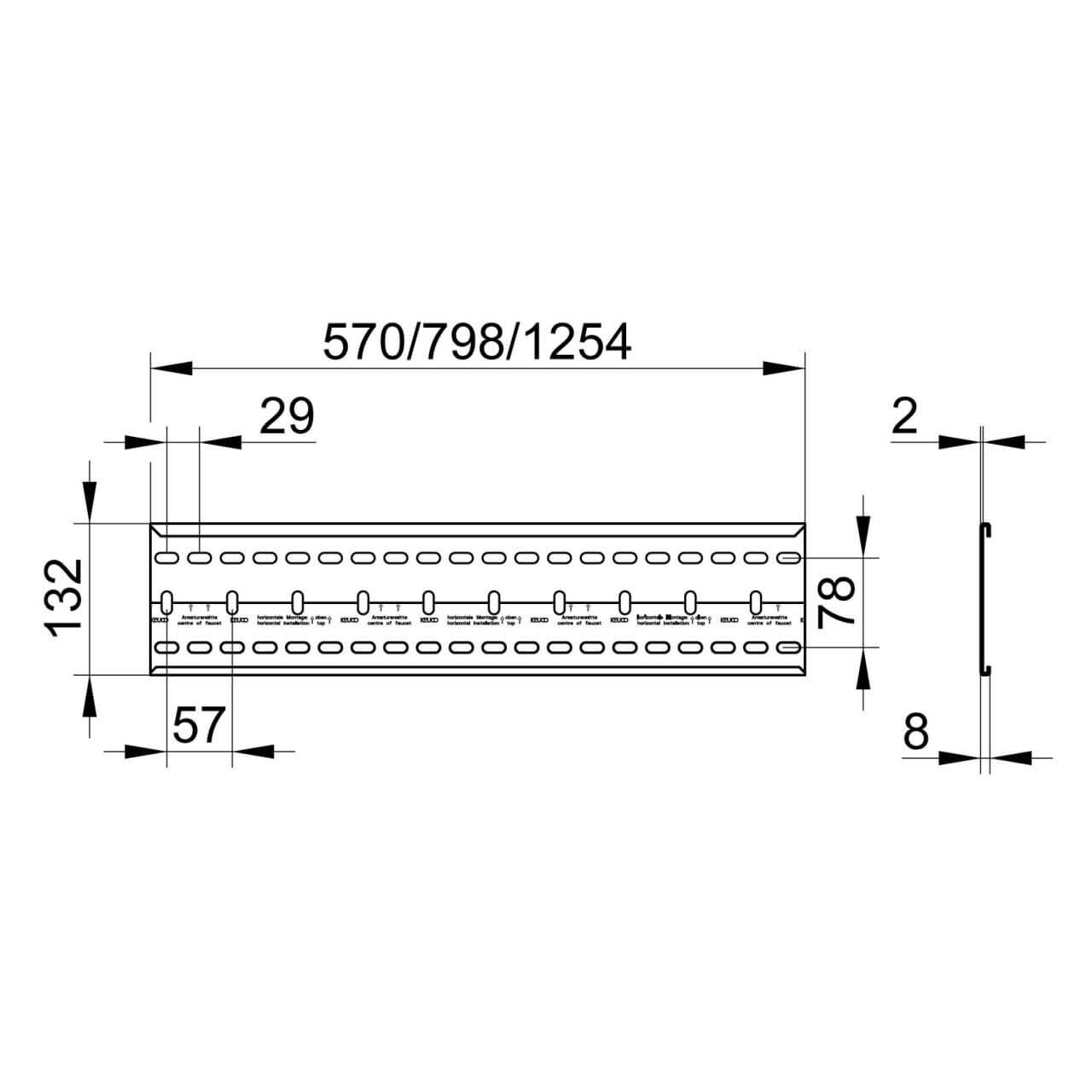 Keuco Montageschiene IXMO 570 mm (59570000001)