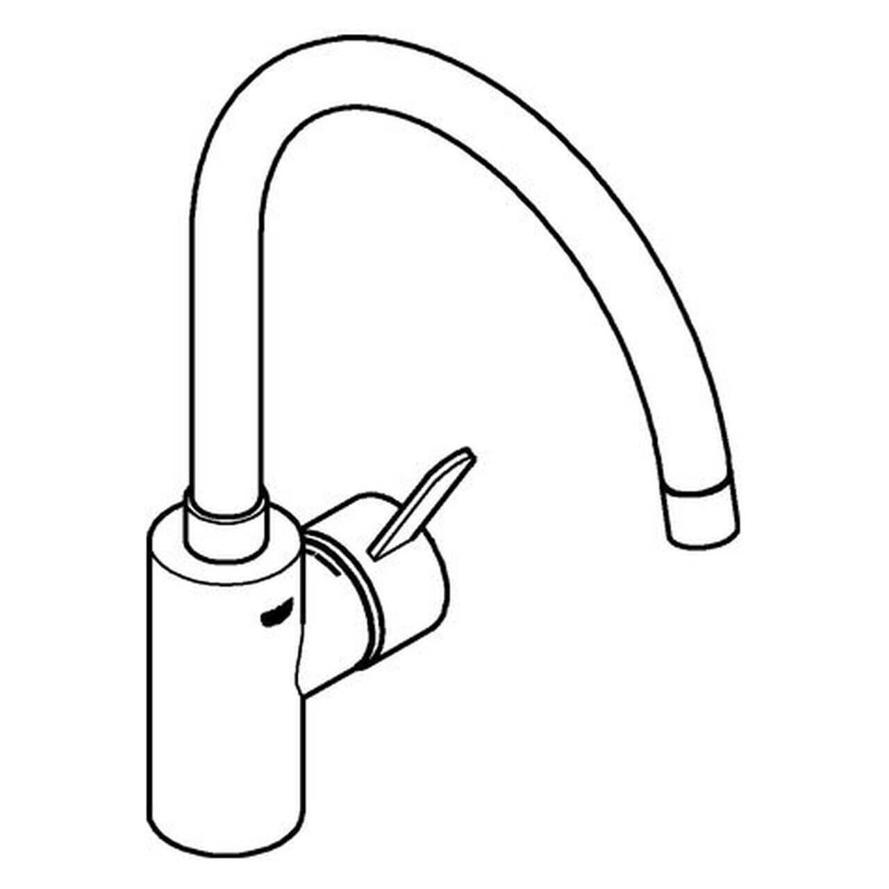 Grohe Spültischarmatur Eurosmart Cosmopolitan Chrom mit hohem Auslauf (32843002)