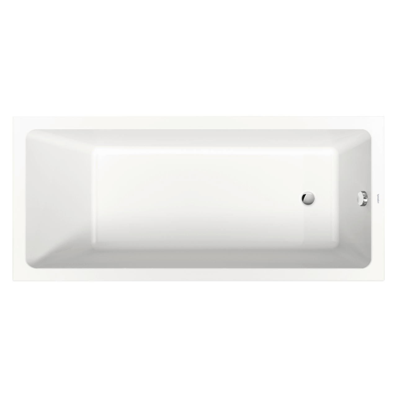 Duravit Rechteck-Badewanne No.1 180x80 cm Weiß mit Rückenschräge (700491000000000)