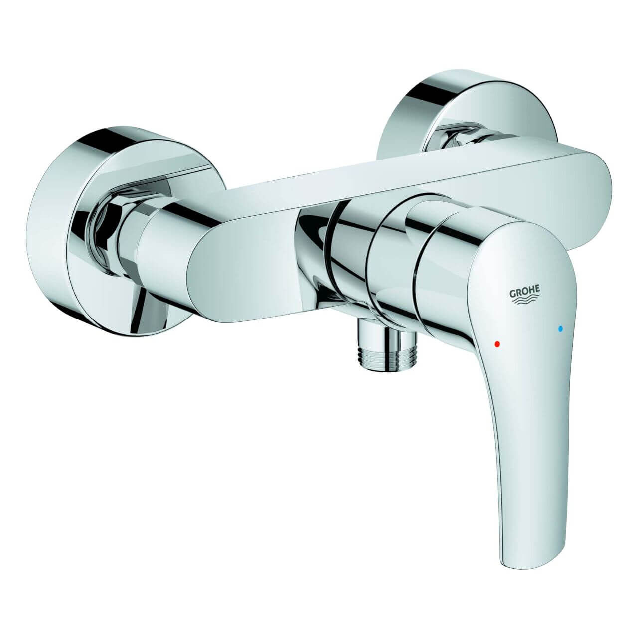 Grohe Brause-Einhebelmischer Eurosmart 1/2", mit Temperaturbegrenzer, Wandmontage, Chrom