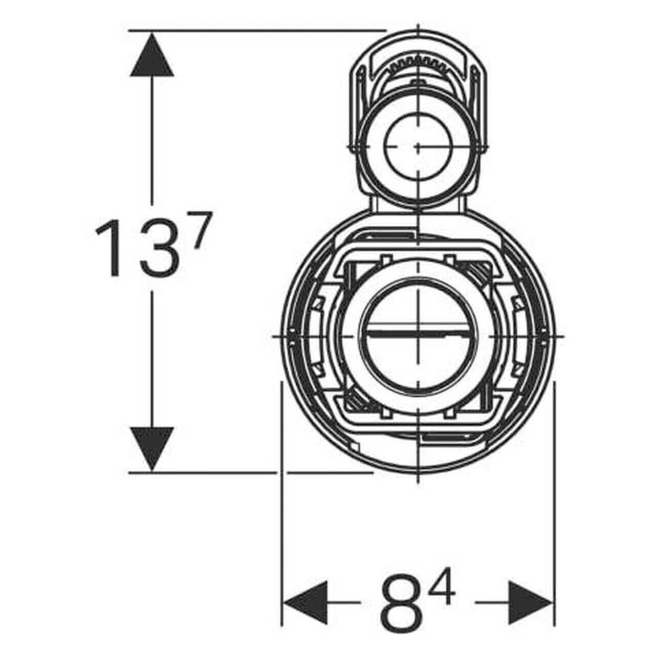 Geberit Spülventil Typ 290 für 2-Mengen-Spülung Hochglanz-verchromt (282350212)