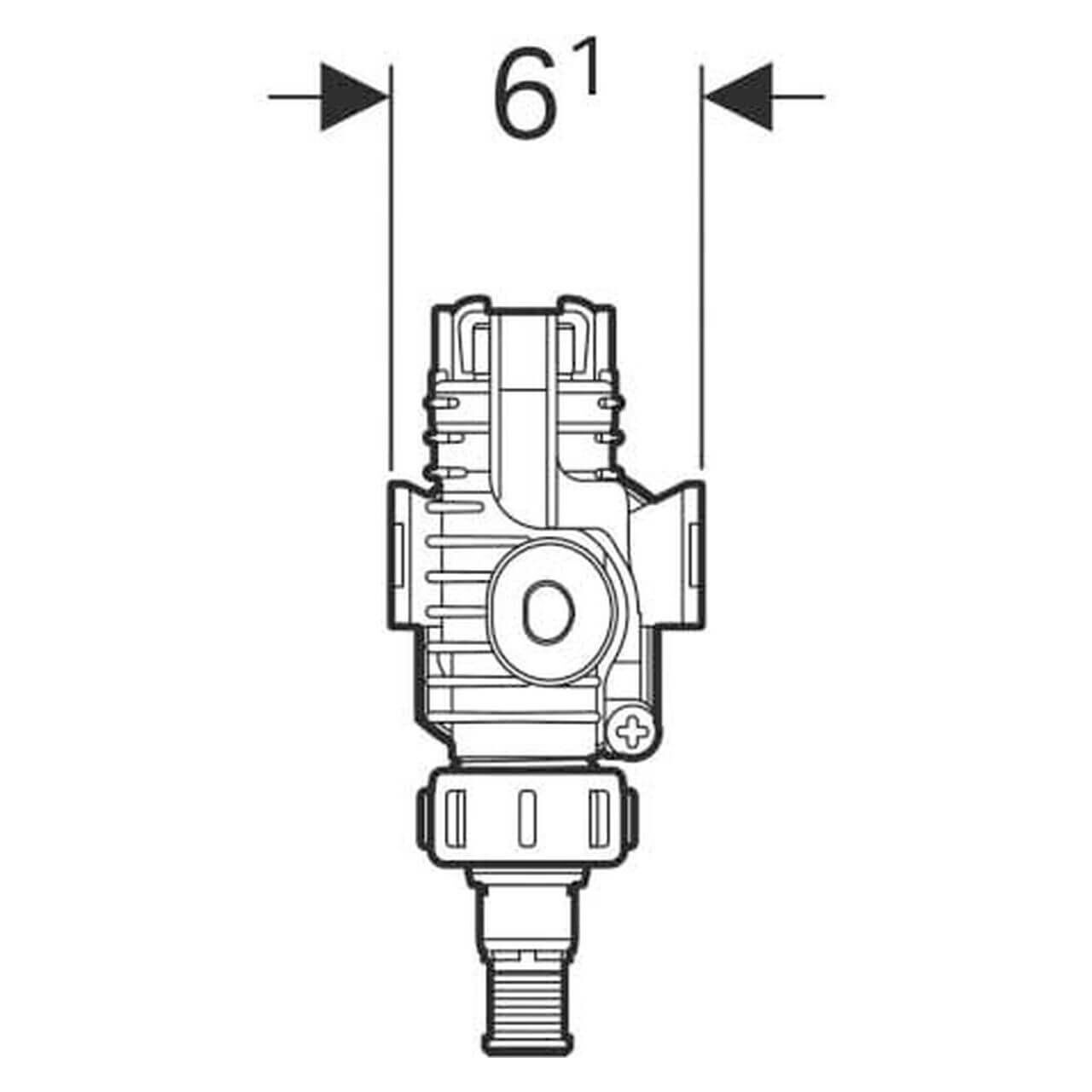 Geberit Füllventil Typ 380 seitlich 3/8 Zoll Messing (240705001)