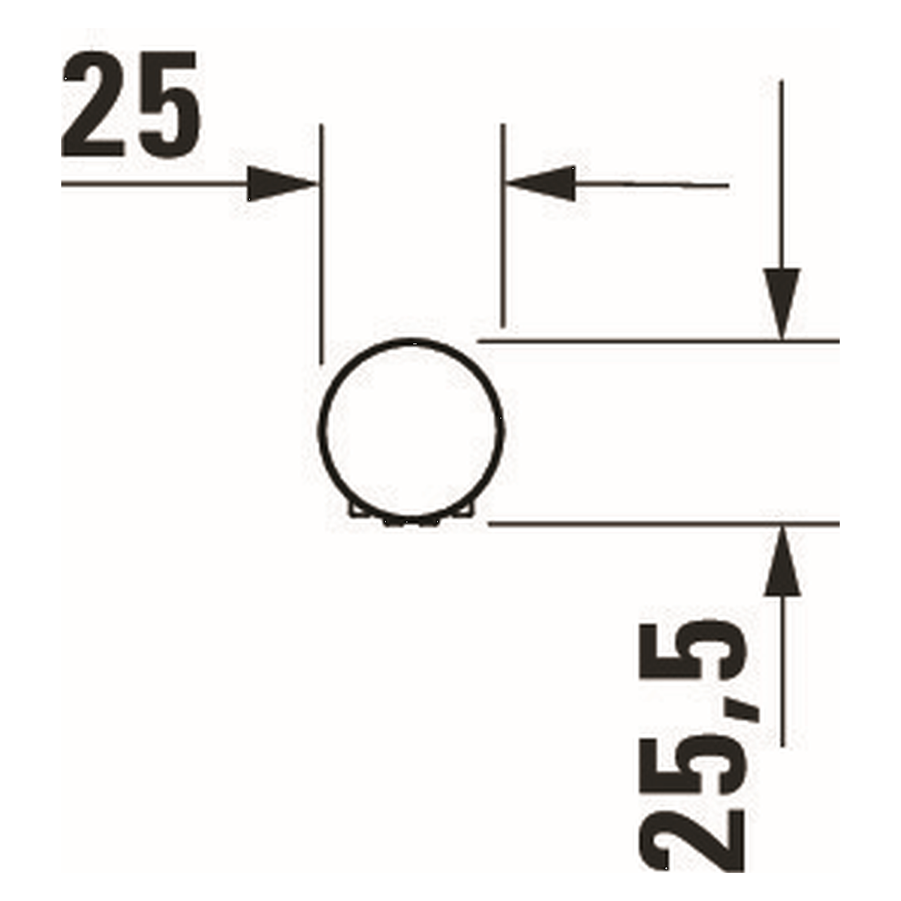 Duravit Stabbrause MinusFlow 187 mm Chrom (UV0642001010)