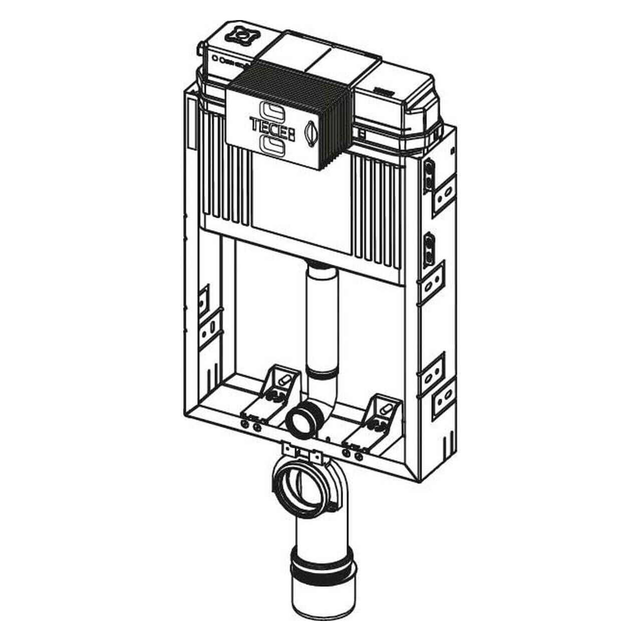 Tece WC-Modul Tecebox 1060 mm mit Spülkasten Frontbetätigung (9370300)