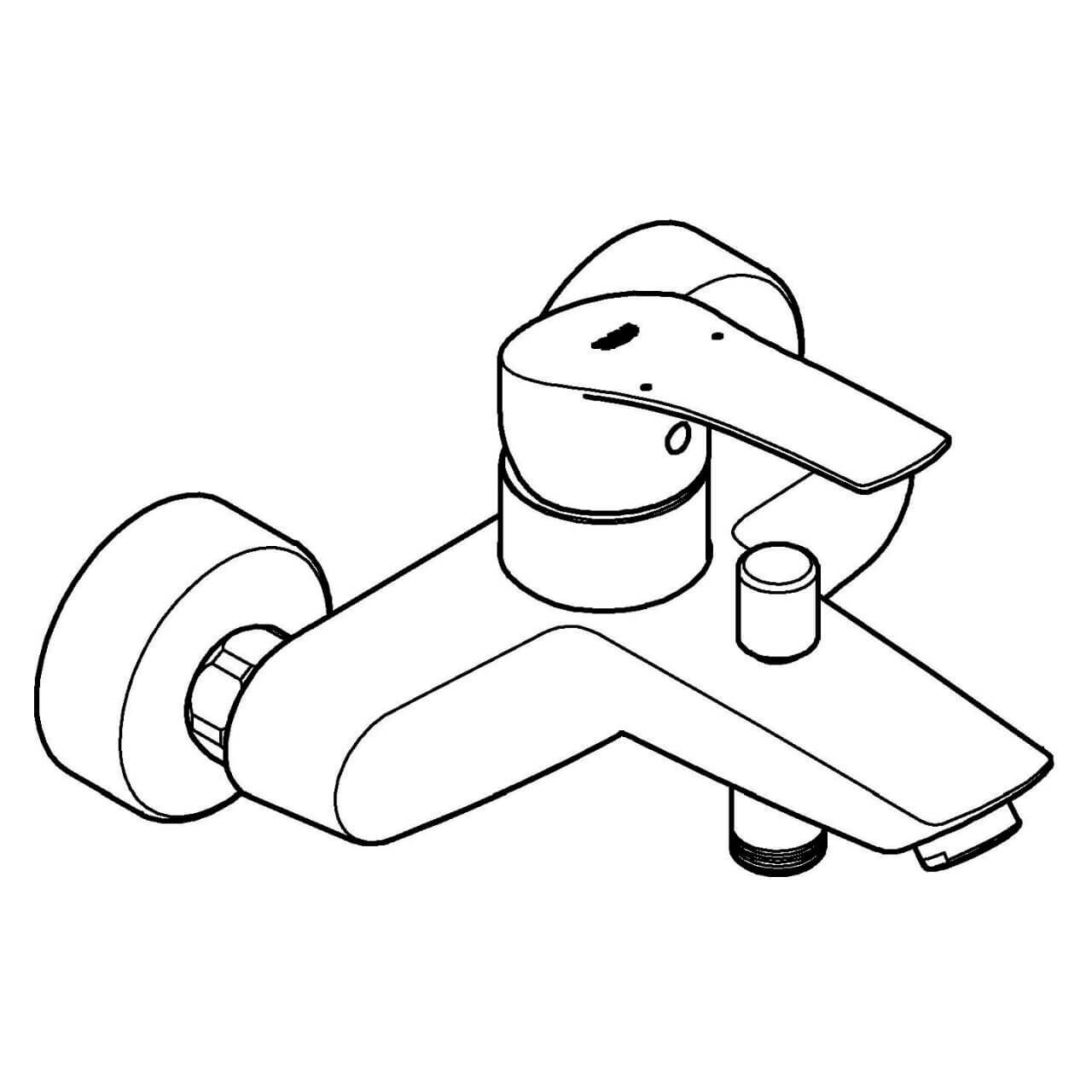 Grohe Wannenarmatur Eurosmart 1/2 mit Temperaturbegrenzer (33300003)
