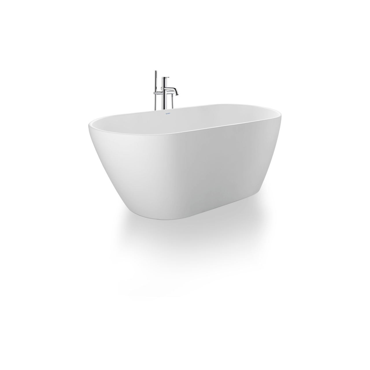 Duravit Badewanne D-Neo 160x75 cm freistehend matt Weiß mit Überlauf (700477000000000)