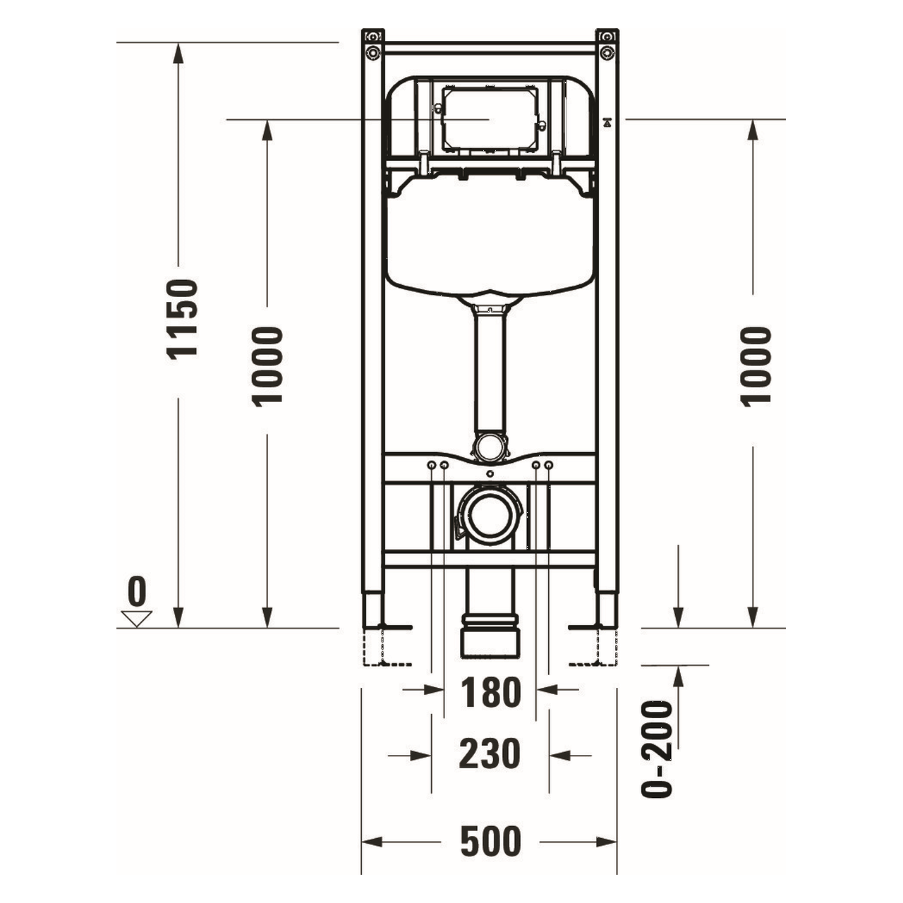 Duravit Installationselement DuraSystem Trockenbau Dual Flush (WD1029000000)