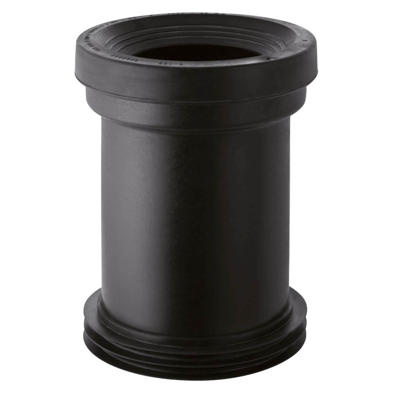 Geberit Anschlussstutzen Ø110 mm mit Manschette, PE-HD, Schwarz (152400161)