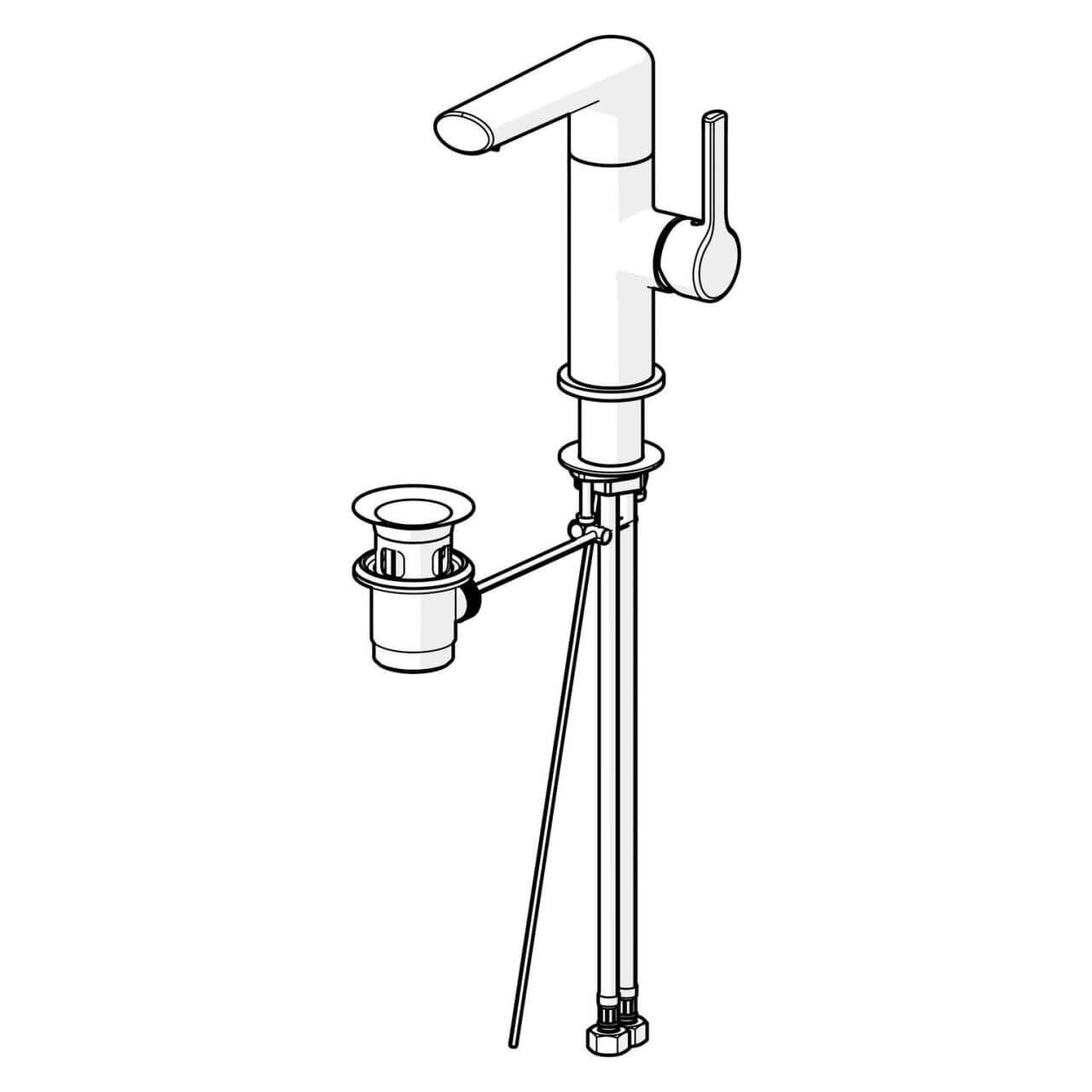 Hansa Waschtischarmatur Hansaronda Chrom DN 15 (55262203)
